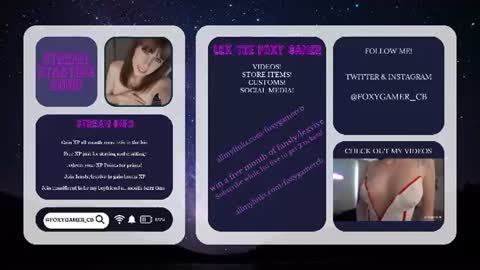 Lex Vive foxygamer cb online show from 11, 7, 2026