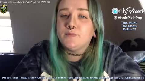 Snapshot of manicpixiepop chatting on 22, 2, 2026 ManicPixiePop online show from 22, 2, 2026