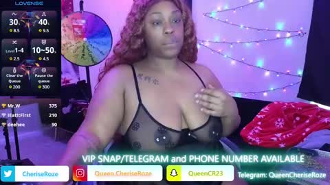 Queen Cherise Roze online show from 29, 12, 2024