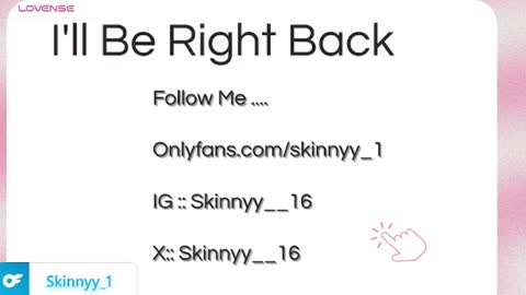 Skinnyy   online show from 28, 7, 2026