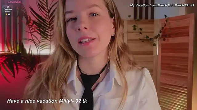 milly shy online show from 7, 3, 2025