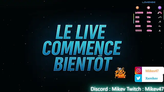 Snapshot of Mikev chatting on 10, 11, 2025 Mikev online show from 10, 11, 2025