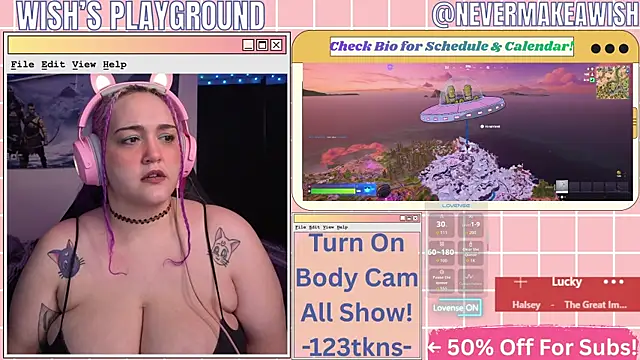 Snapshot of nevermakeawish chatting on 2, 5, 2026 nevermakeawish online show from 2, 5, 2026