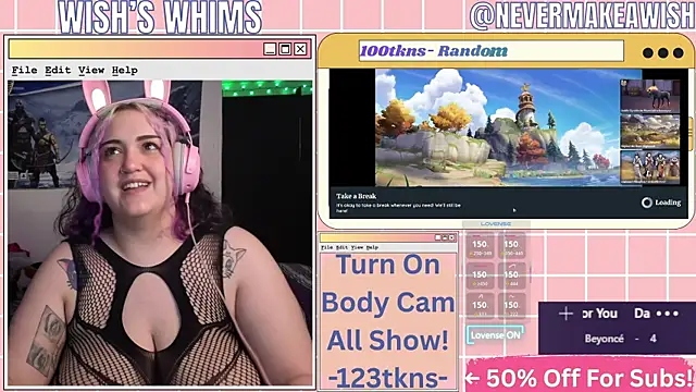 Snapshot of nevermakeawish chatting on 19, 5, 2026 nevermakeawish online show from 19, 5, 2026