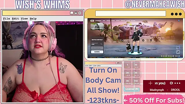 Snapshot of nevermakeawish chatting on 23, 5, 2026 nevermakeawish online show from 23, 5, 2026