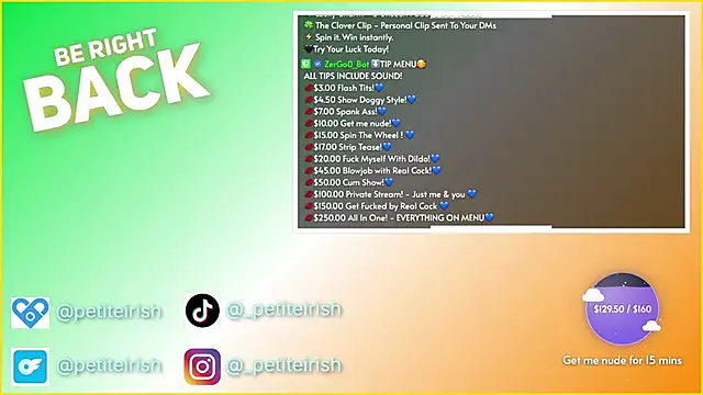 petiteirish online show from 14, 3, 2026