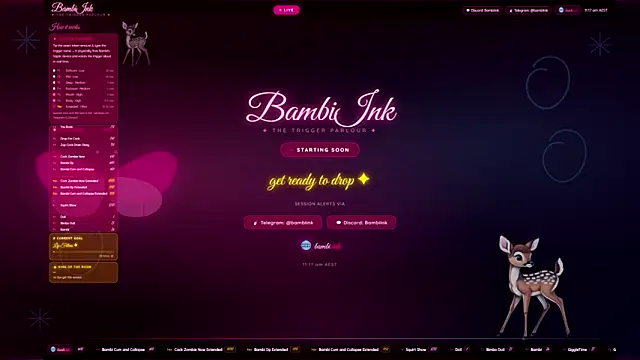 BambiInkXXX online show from 16, 4, 2026