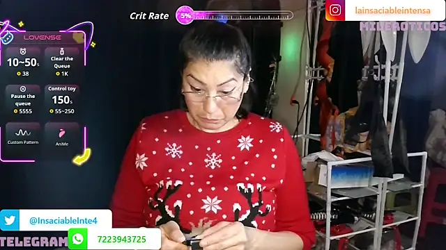 Snapshot of LaInsaciableIntensa chatting on 7, 5, 2026 LaInsaciableIntensa online show from 7, 5, 2026