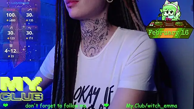 Witch Emma online show from 16, 2, 2026