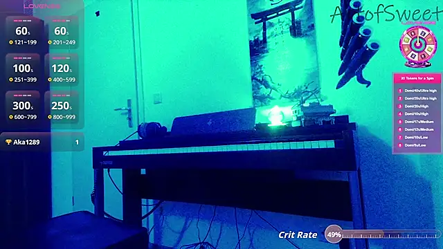 Snapshot of ArtofSweet chatting on 8, 9, 2025 ArtofSweet online show from 8, 9, 2025